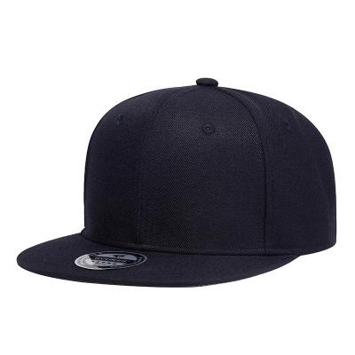 China JOINT High Quality Men's Hip Hop Snapback Straight Flat Hat Women's Solid Black Baseball Hat for sale