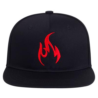 China New 3D Bone Embroidery JOINT Flame Visor Sun Hat Women Men Hip Hop Straight Snapback Hat With Custom Logo for sale