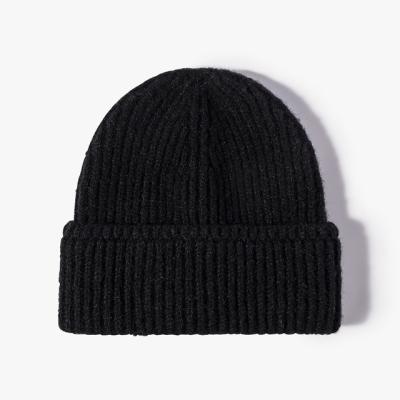 China JOINT Logo Custom 100% Wool Knitted Hat For Winter Bone Skullies Beanie Soft Warm Hat For Skiing for sale