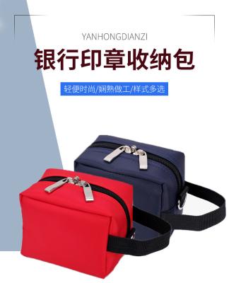 China GEDENKTE CANVAS SEAL BAG MULTI-FUNCTIONALE FINANTIE BANK SEAL BAG WET PORTABLE ZIPPER BAG Netwerk certificaat BAG Te koop