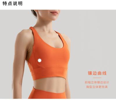 China Doppelzijdig gepoetste kruis rug sport ondergoed schokbestendig push-up yoga sport bra fitness vest Te koop