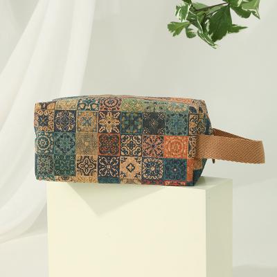 China VINTAGE TRUE WOOD PRINT CORK COIN PURSE BARK PRINT COIN BAG KEY SMALL SQUARE BAG NOSTALGIA BAG for sale