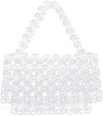 China Miuco Women Beaded Bag Handmade Transparent Acrylic Handbags for sale