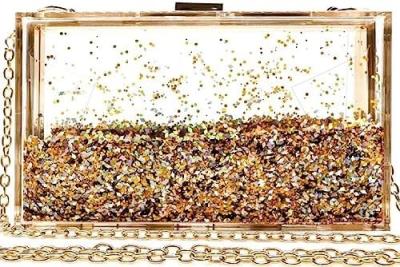 Chine JeVenis Magical Transparent Sequins Clutch Purse Evening Handbag For Party Prom Bride à vendre