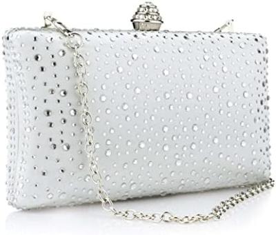 China Women's Evening Bag Sparkling Rhinestone Wedding Evening Party Clutch Handbag Purse Chain Shoulder Crossbody Bag for sale