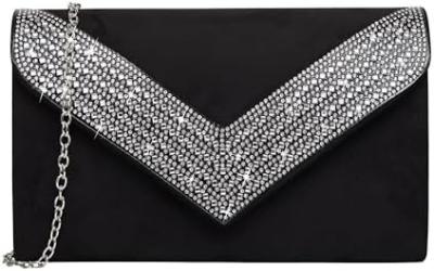 China CLUTCH PURSE FOR WOMEN RHINESTONE BLING EVENING BAGS HANDBAGS FOR WEDDING PARTY PROM FAUX SUEDE ENVELOPE SHOULDER BAG for sale