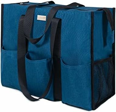 China TOPDESIGN UTILITY WATER RESISTANT TOTE BAG WITH 13 EXTERIOR & INTERIOR POCKETS, TOP ZIPPER CLOSURE & THICK BOTTOM SUPPOR for sale