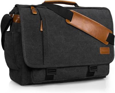 China ESTARER MEN MESSENGER BAG 15.6 INCH, WATER-RESISTANT CANVAS COMPUTER BAG WORK BAG, LAPTOP SHOULDER BAG BRIEFCASE SATCHEL for sale