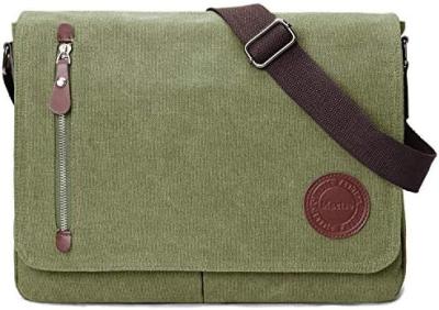 China VINTAGE CANVAS SACHEL MESSENGER BAGA PARA HOMENS MUJERES, BAGA DE ESPALHO DE VIAJE 13,5 