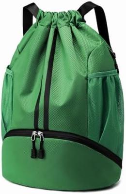 China HOEDIA SPORTS DRAWSTRING BACKPACK - STRING SWIM GYM BAG WITH SHOES COMPARTMENT AND WET PROOF POCKET FOR WOMEN&MEN for sale