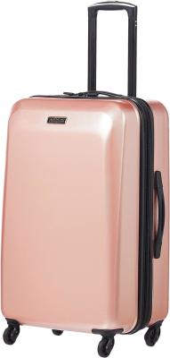 China Moonlight Hardside Expandable Luggage with Spinner Wheels, Rose Gold, Checked-Medium 24-Inch for sale