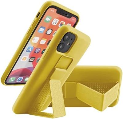 China Silicone Kickstand Case Compatible with iPhone 11 case(6.1 in) Vertical and Horizontal Stand Hand Strap Metal Kickstand for sale