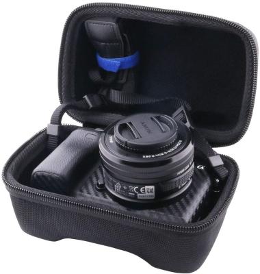 China Shockproof EVA Camera Lens Storage Case Coral Fleece Lining Debossing Logo for sale