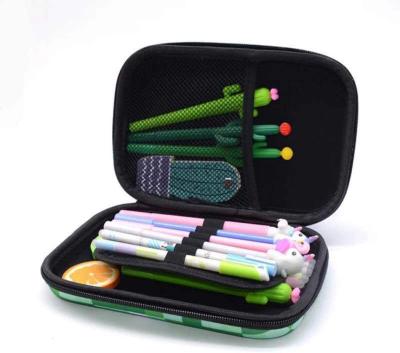 China Pu Zak van het het Gevalpotlood van Leerpvc EVA Pencil Case 1800D Polyeste de Harde Te koop