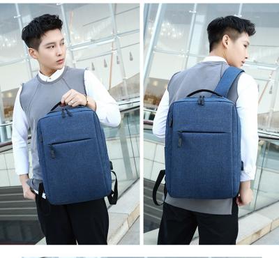 China Zipper Closure Nylon Waterproof Laptop Backpack With USB Interface for sale