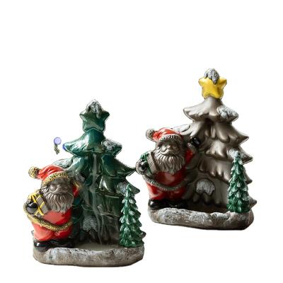 China Wholesale Chinese Incense Christmas Tree and Santa Claus Cone Aromatherapy Waterfall Incense Burners for sale