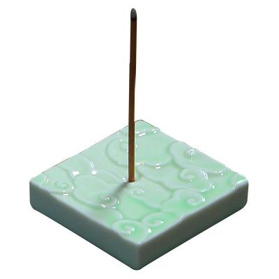 China Lead Free Ceramic Incense Stick Holder Latest Design Cube Type Ceramic Finish 2021 Trending Hot Sales for sale