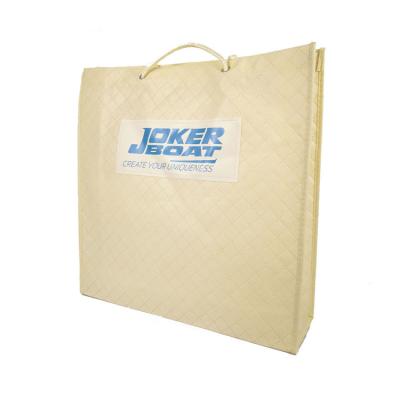 China 100% Recycle Embossed Type Reusable Bags Beige PP Non Woven Shopping Tote Bag for sale