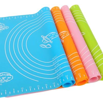 China Viable Durable Waterproof Pastry Mat Non-Slip Kitchen Silicone Mat 30*40cm with Measurements for sale