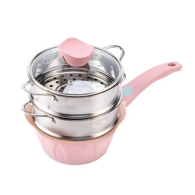 China Stainless Steel Sustainable Household Double Lid Bread Food Steamer for sale