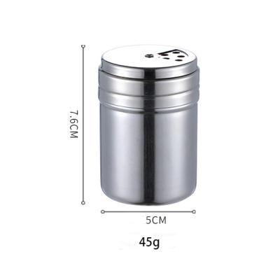 China Factory direct sales minimalist seasoning bottle set stainless steel seasoning lid Shaker Spice Bottle With Stainless for sale