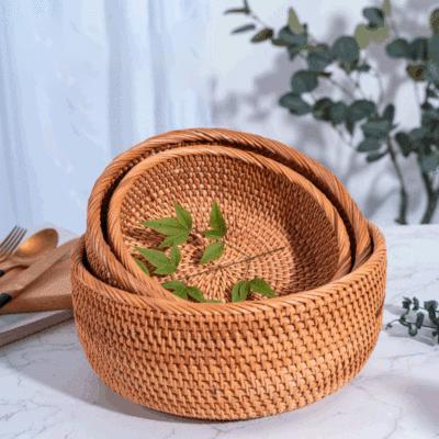 China Wholesale Steamable Fruit and Vegetable Basket Candy Cookie Dim Sum Bread Woven Basket Bamboo Woven Basket for sale