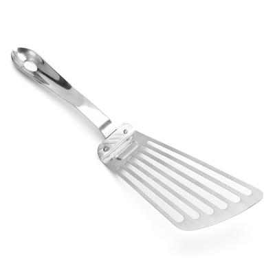 China Excellent Durable Durable Stainless Steel Utensils Steak Spatula Slotted Turner Fish Shovel With Handle for sale