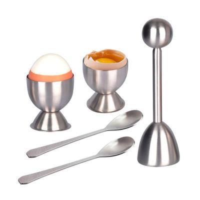 China 5piece Stainless Steel Kitchen Tools Creative Egg Tool Kit Egg Cracker Raw Or Boiled Eggs Cooking Tool for sale