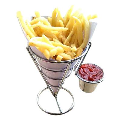 China Food Store Display Metal French Fries Cone Rack For Sale for sale