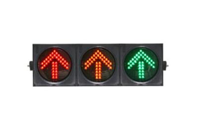 China 8 Inch Horizontal LED Traffic Light Arrow Shape High Brightness Road Traffic Lights for sale