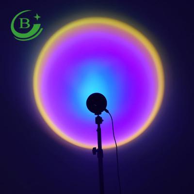 China Modern Hot Sale Rainbow Sunset Projection Light Living Room Dining Table Vertical Led Sunset Rainbow Lamp for sale