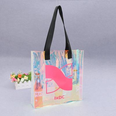 China Eco-friendly Fashion Transparent Travel Bag PVC Laser Shoulder Bag For Lady for sale