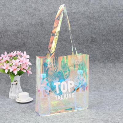 China Eco-Friendly Fashion Transparent Laser Tote Bag For Lady for sale