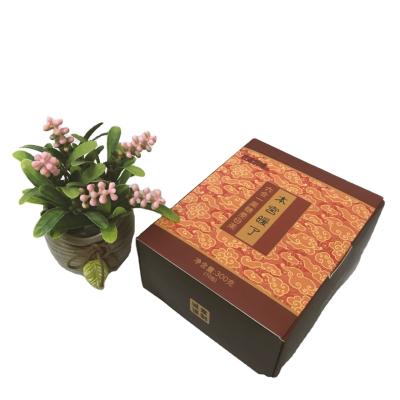 China Recyclable Personalized Printed Recycled Paper Tea Folding Box With Lid for sale