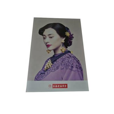 China Eco-Friend Portrait And Landscape Paper Gold Jewelry Shop Poster Bulk Printing for sale