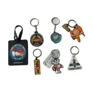 China Promotion Gift Custom Printed Logo Printing Promotional High Soft PVC Double Souvenir Gift Key Chain for sale