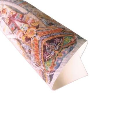 China Environmental Protection White Printable Cross Texture Custom Digital Printing 3d Art Wallpaper Rolls Printing for sale