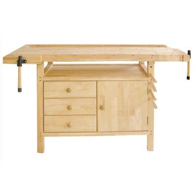 China DIY Enthusiasts and Professionals Alike Large Beech Vise Wood Workbench for Sale WB003 for sale