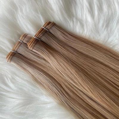 China 100% 2022 Top Quality Unprocessed Cuticle Aligned Russian Flat Hair Weft for sale