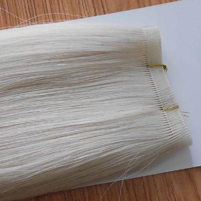 China 100% unprocessed top quality double cuticle pulled aligned pu russian hair weft for sale