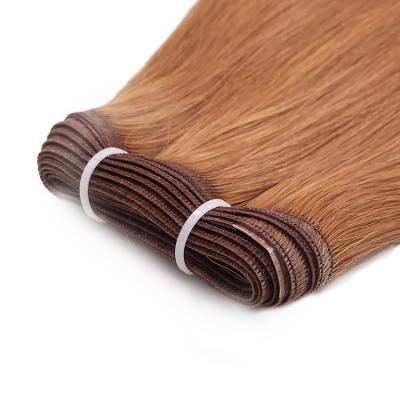 China 100% unprocessed professional manufacture low price top quality cuticle aligned flat russian hair weft for sale