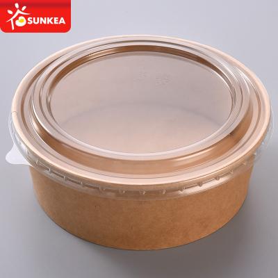 China Biodegradable Custom Printed Food Packaging Salad Paper Containers for sale