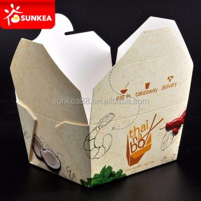 China Disposable Cut Resistant Compostables Take Out Food Paper Boxes for sale