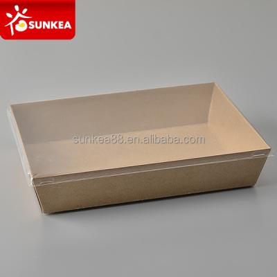 China Disposable Disposable Plastic Window Take Out Sushi Paper Container for sale