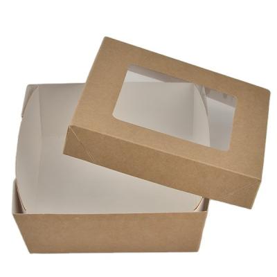 China Disposable Fancy Paper Window Cake Bakery Packaging Box For Cake for sale