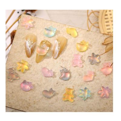 China Assorted Plating Resin Flatback Cabochons Embellishments Lovely Cat Head Heart Bear Starfish Craft For Nail Art Beauty Decor Cat Head Heart Bear Flatbacks Starfish for sale