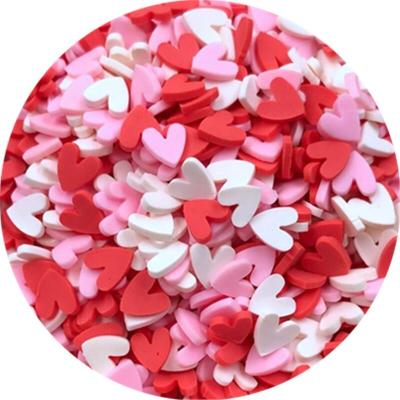 China Modern; Kawaii. Soft Heart Clay Slices Multi Colors Sprinkles Slime Filler Charms DIY Nail Decoration Jewelry Making Accessories for sale