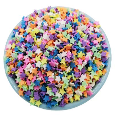 China Modern; Kawaii. Hot Selling Polymer Clay Slices Multi Colors Star Sprinkles Nail Art Decor Five-indicator Star Mud Craft DIY Ornament Accessory for sale