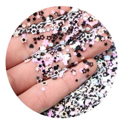 China Nail art; DIY Craft Decor .etc Assorted Glitter Star Flower Heart Moon Sequins 500g Confetti For DIY Nail Art Decor Slime Craft Accessories for sale