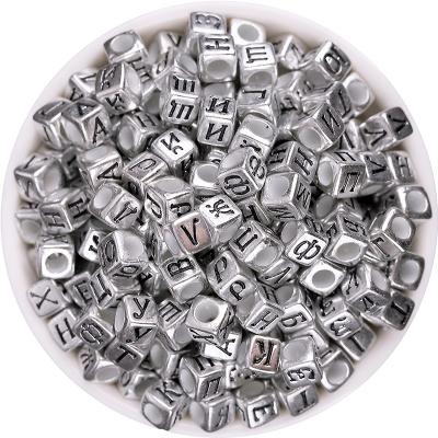 China Cute 6*6MM Mixed Acrylic Russian Letter Bead Loose Spacer Charms For Jewelry Making DIY Handmade Bracelet Necklace Accessories for sale